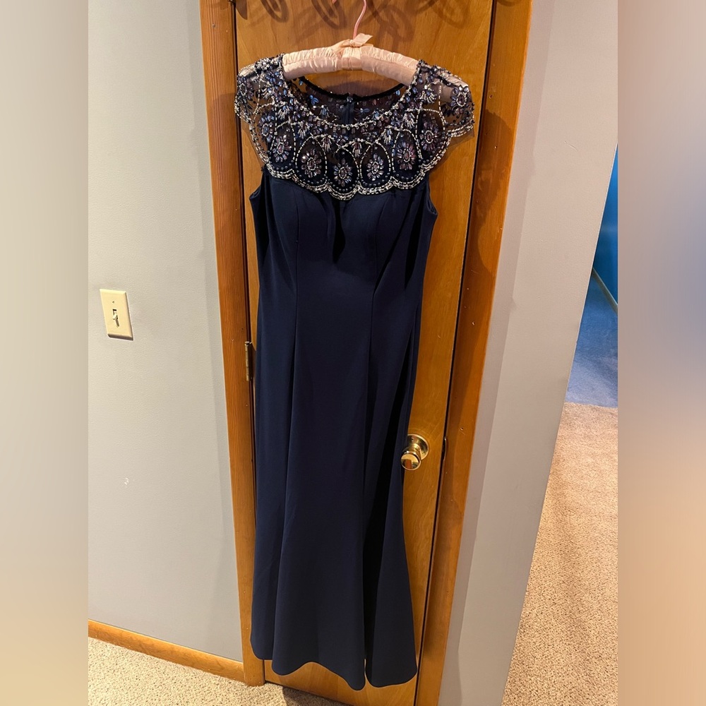 Alex Evenings Beaded Women’s Navy Dress